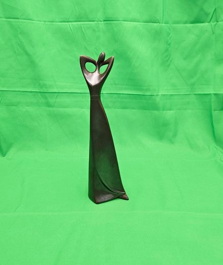 Lady Figurine Warm Dark Brown , Posing Elegant Woman