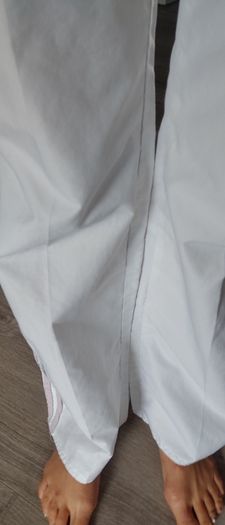 Old school limited edition white Adidas trousers with crease size Xs