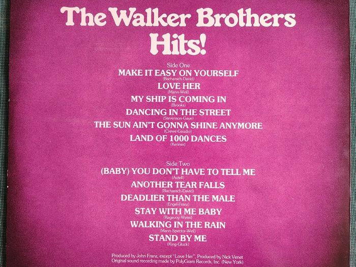 The Walker Brothers - Hits Vinyl LP (1982) Original UK Pressing Vocal Pop EX+