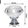 20Pcs Crystal Door Knobs for Cupboards with 40 Screws of 2 Sizes 25mm, 10mm, Diamond Shape Cabinet Knobs, Pull Handle with Screw, Drawer knobs, Dresser, Chest Canister Drawer Handles (FREE POSTAGE) Image 2