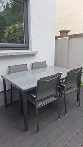Garden table set with 6 chairs