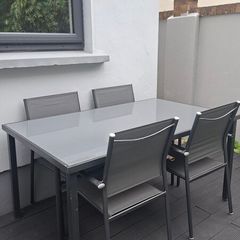 Garden table set with 6 chairs