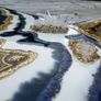 Handmade Blue & Gold Geode Resin Wall Art Image 6