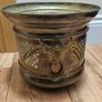 Brass Planter Pot Vintage Lion Rings Handcrafted Antique Metal Jardiniere Collectable Retro Image 5
