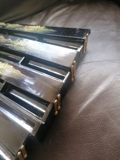 Vintage Lacquered Mahjong Tiles Racks