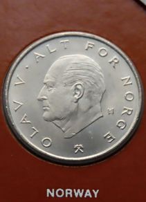 Norway 1979 Vintage Coin Stamp cover BUNC King Olav V