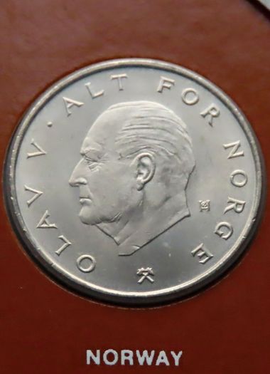 Norway 1979 Vintage Coin Stamp cover BUNC King Olav V