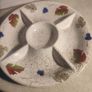 Vintage C.E.P.A. ceramic hand decorated made in Italy 5 section dip tray harvest leaves Image 5