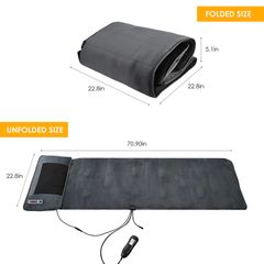 Upgraded Massage Mat 10 Vibration Motors with Heat Full Body Massager Cushion Mattress 20 Neck and Head Acupressure Massage Head