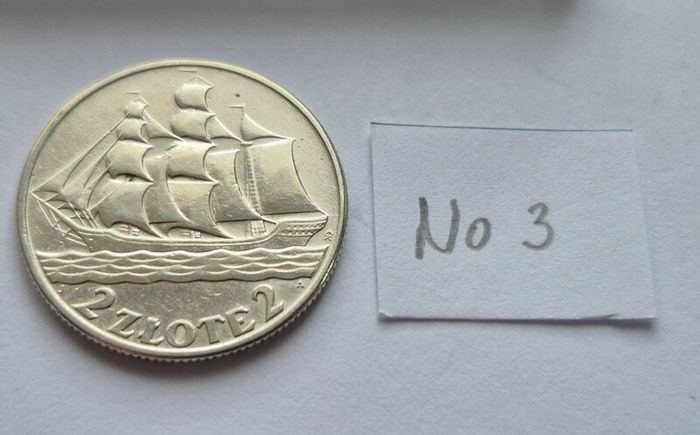 Poland 2 zlote silver coin 1936 Seaport
