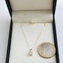 9ct Gold Solitaire Diamond Pendant & Chain Image 3