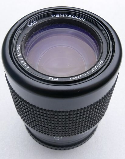 Pentacon Prakticar PB 4-5.6/55-200 MC is a vintage manual focus zoom lens made in East Germany