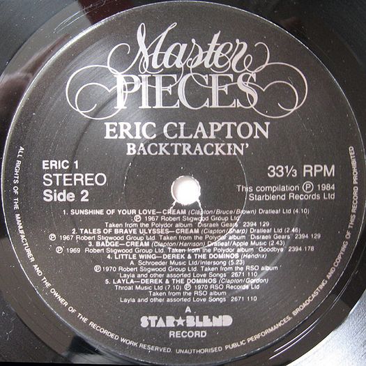 Eric Clapton  Backtrackin X2LPS