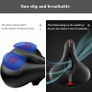 NEW SALE | Bike Seat Cushion Comfortable Soft Bicycle Saddle for Men Women Ergonomic Breathable Waterproof Bicycle Seat Fits MTB, Road Bike, Spinning Bike, Exercise Bike, City Bike 26 x 22cm Image 5