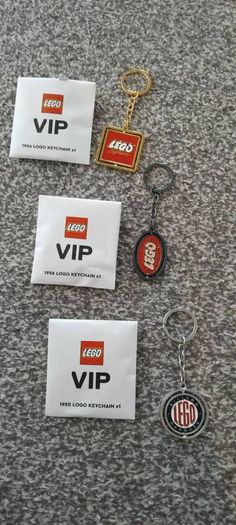 Lego VIP keychains x3
