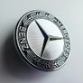 Mercedes - Benz 57mm BLACK side Flat Bonnet Badge Emblem A2048170616 Image 3