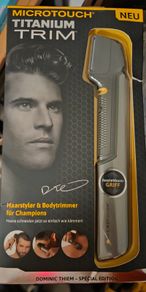 Hair trimmer / clipper. Microtouch Titanium Trim, Rechargeable Lighted Hair Cutting Tool and Body Groomer