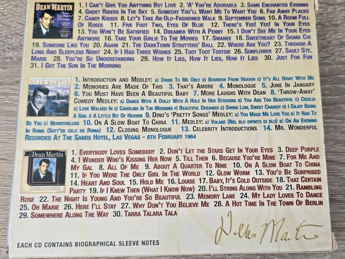 Dean Martin. Everybody Loves Somebody 3 Cd Boxset
