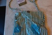 Swedish Natural Fabrics Small Bag Green/White Strap.  B.N.W.T.