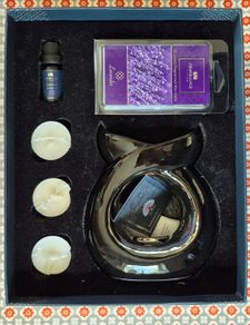 Newgrange living lavender natural oil burning set