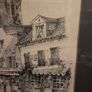 Vintage large French Etching of Paris Street framed Image 5