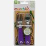Munchkin Raise Toddler Fork and Spoon Set  12+ Months BPA Free Purple Image 8