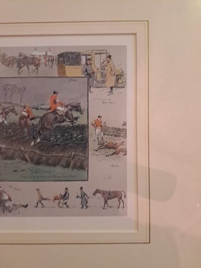 2 X Framed Snaffles Equestrian Prints