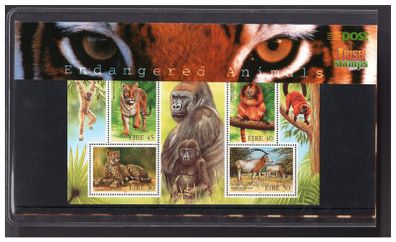 1998 Ireland Endangered Animals Stamp Miniature Sheet Presentation Pack