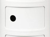Componibili Round Storage Unit, 3 Drawer - White