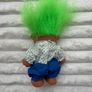 Vintage Green Hair Troll In Shirt Blue Dungarees Used Please look at the pictures Image 8