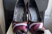 Gloria Ortiz peep toe pumps - sz 6