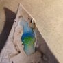 Blue Green Aqua Ocean and Beige sandy Ceramic Art Triangles Wall Hanging Image 2