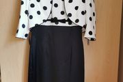 Berkertex black dress 2 piece set UK 12