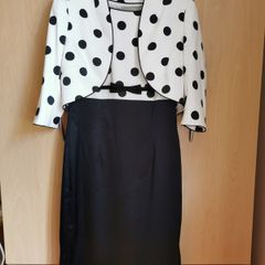 Berkertex black dress 2 piece set UK 12