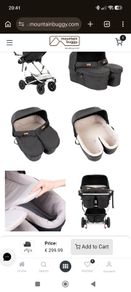Mountain Buggy Duet Twin Bassinet only - NO FRAME or wheels