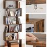 6-Tier Bookcase, 24 x 70 x 191.6 cm, Room Divider, Cube Display Shelf, Freestanding Storage Shelf, Modern Style, for Living room, Bedroom, Office, Rustic Brown Image 6