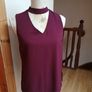New look wine sleeveless top with choker neck. And zip opening at the back. size 8. Bust 18" length 24" New with tags Image 2