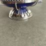 Vintage  Silver Plated Jam/Sugar Holder Blue Dish w/Spoon Image 2