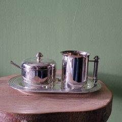 Silver Plated Sugar And Creamer Set