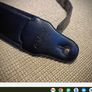 right on handmade black guitar strap Image 3