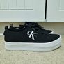 Calvin Klein Zolah White Canvas Calvin Klein Chunky Platform Trainers Image 2