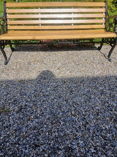 Cast iron and oak garden bench - 5ft
