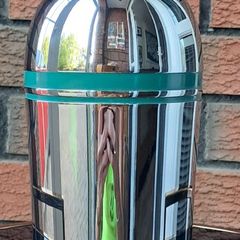 Vintage Chrome and Teal Soda Siphon
