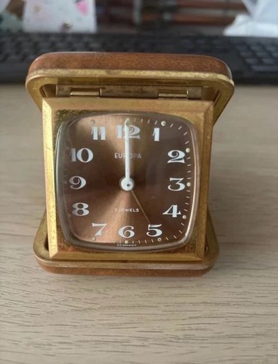 vintage german travel clock
