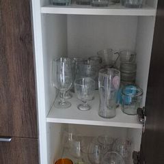 Assorted Delph, glasses cutlery