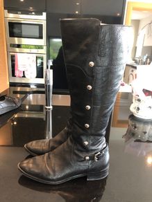 Michael Kors black leather boots 7