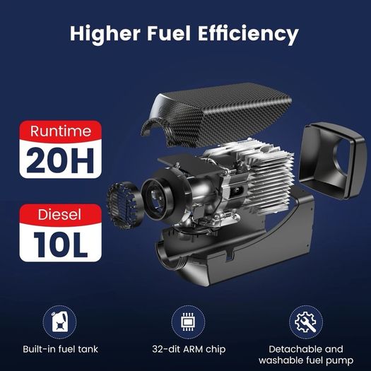 Car Heater 5-8KW 12V Air Diesels Heater Parking Heater With Remote Control LCD Monitor for RV Motorhome Trucks Boat