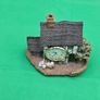 Vintage Cottage House JAPAN MOVT Quartz Clock Ornament Image 3