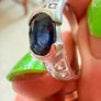 9ct white gold sapphire ring Image 3