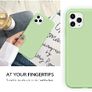 Liquid Silicone Case For Apple iPhone 11 Pro Max Luxury Thin Phone Cover - Matcha Green Image 2